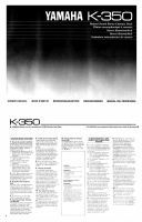 Yamaha K-350 - Owners Manual 